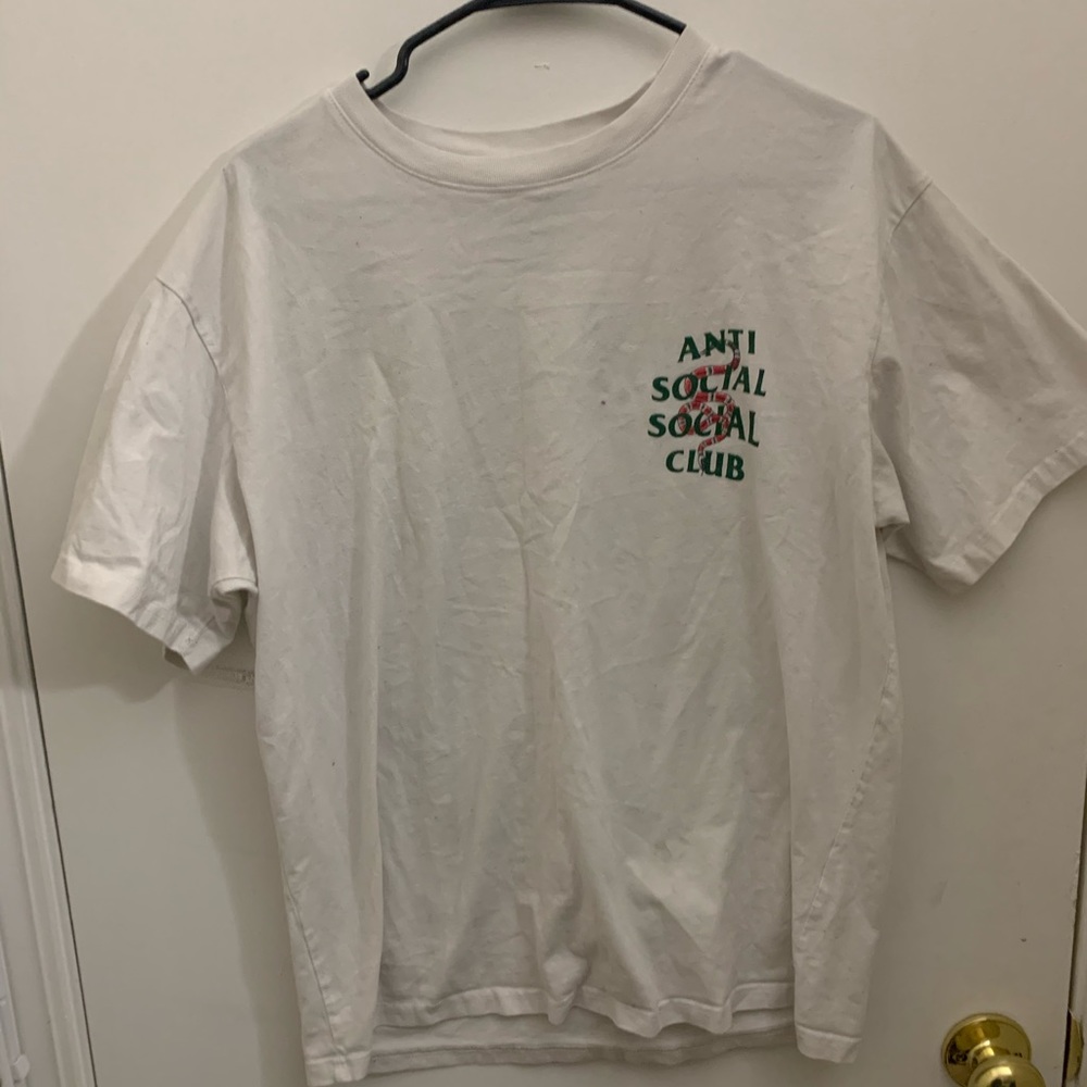 Anti social social club snake tee very worn Xl